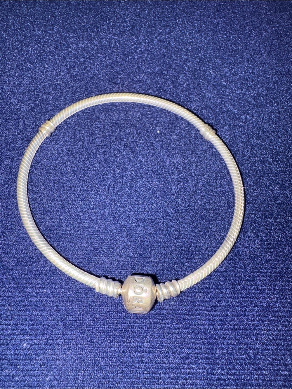 Pandora Silver Snake Chain Charm Bracelet - Silver